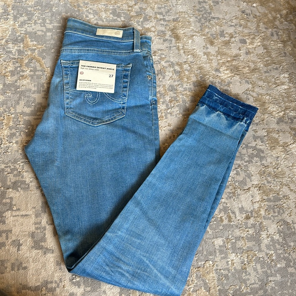 AG Adriano Goldschmied Farrah High-Rise Ankle Skinny Stretch Ag-Ed Denim 27